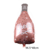 HULIANFU Large Wine Glass Wine Bottle Foil Balloon Party Supplies Round Beer shape ballon Celebrate victory birthday wedding party