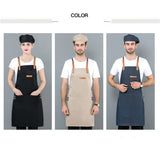HULIANFU Long Apron Denim Restaurant Hotel Waist Chef Apron Bar Pub Kitchen Waiter Waitress Cook Apron Universal Cooking Hat Caps 56-58cm