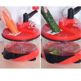 HULIANFU Mixer Food Processor Kitchen Manual Powerful Egg Blender Meat Grinder Vegetable Chopper Shredder Stainless Steel Blade Cutter