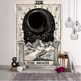 HULIANFU Mandala Tapestry White Black Sun And Moon Tapestry Wall Hanging Tarot Hippie Wall Rugs Dorm Decor Blanket
