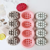HULIANFU New 4 Cavity 3D Handmade Silicone Soap Molds Massage Therapy Bar Making Mould Tools DIY Oval Shape Soaps Resin Crafts