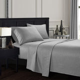 HULIANFU Simple Queen King Size Bed Sheet Sets Stripe Bedding Sets Luxury Bed Linens Bed Sheets And Pillowcase For Single Double Bed