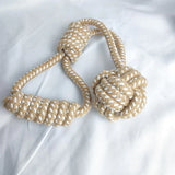HULIANFU MZHQ 1 Solid color Cotton Rope Braided Labrador Training Molar Teeth Bite-Resistant Teeth Cleaning Dog Pet Toy Ball Dog Supplies