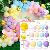 HULIANFU QIFU Macaron Balloons Garland Latex Ballons Arch Happy Birthday Party Decor Kids Adult Wedding Baloon Chain Baby Shower Balon
