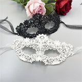HULIANFU Lace Mask Female Half Face Black Eye Mask White Halloween Mask Party Masquerade Child Mask