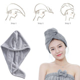HULIANFU Magic Microfiberrapid drying hair towel towels bathroom Bath Wrap Hat Quick Cap Turban Dry toallas