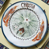 HULIANFU Retro Plate Bone China Dinner Set Nordic Kitchen Ceramic Dessert Charger Plates for Wedding Tableware Trays Decorative Mug Cup