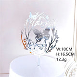 HULIANFU New Cartoon Happy Birthday Acrylic Cake Topper Cute Boy Witch Cake Topper For Kids Birthday Party Cake Decorations Baby Shower