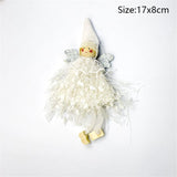 HULIANFU New Year  Gifts Cute Angel Ski Dolls Navidad Hanging Pendant Christmas Home Decor Xmas Tree Ornaments Noel Natal Decoration