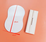 HULIANFU Korean style Makeup Mirror Ins Irregular Acrylic Decorative Mirror Wooden Base Cosmetic de maquillaje Beauty Tools Dropshipping