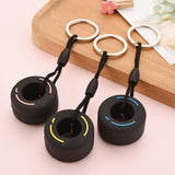 HULIANFU Simulation Cartoon Small Tire Keychain PVC Soft Rubber Key Ring Car Decoration Accessories PVC tire keychain Car pendant