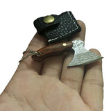 HULIANFU Mini Fold Knife Keychain Stainless Steel Portable Household Fruit Knife Tools Camping Hiking Outdoor Knife Key Pendant