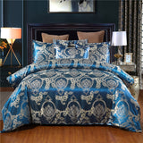 HULIANFU ROMANZO European style bedding set 3piece/set double/single/double/large double bed quilt cover + pillowcase Satin jacquard