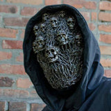 HULIANFU Steam Skull Halloween Mask Realistic Latex Full Face Creepy Skull Head Headgear Horror Mask Party Halloween Decoration