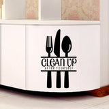 HULIANFU Kitchen Wall Stickers Vinyl Wall Decals for Kitchen English Quote Home Decor Art Decorative Stickers PVC Dining Room For Bar PVC