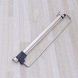 HULIANFU Stainless Steel Retractable Wardrobe Rail Clothes Hanger Towel Coat Racks Closet Rod (Simplified Type,Silver)