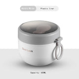 HULIANFU Portable Breakfast Cup With Lid and Spoon Multifunction Oatmeal Cup Cereal Nut Yogurt Mug Snack Cups Small lunch box soup bowl