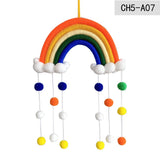HULIANFU Nordic Cloud Rainbow Raindrop Wall Hangings Decoration For Kid Girls Bedroom Hanging Pendant Baby Bed Tent Hanging Toy Pendant