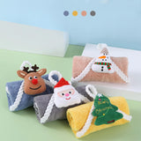 HULIANFU New Navidad Xmas Hand Towel Christmas Decor Red Santa Claus New Year  Gift Home Bathroom Washing Hand Towel Cloth Man Woman