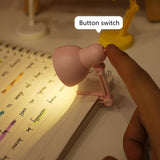 HULIANFU LED Mini Desk Lamp Foldable Magnetic Night Light Bedroom Study Reading Book Lamps With Clip Eye Protection Bedside Lights