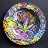 HULIANFU Metal Tobacco Herb Rolling Tray Cigarette Paper Rolling Tray Plate Cigar Cigarette Ashtray Discs for Smoke Cigarette Ash Trays