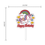HULIANFU New Cartoon Happy Birthday Acrylic Cake Topper Cute Boy Witch Cake Topper For Kids Birthday Party Cake Decorations Baby Shower
