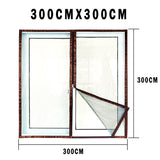 HULIANFU Insect Window Screen Zipper Opening and Closing Self-Adhesive Mosquito-Proof Net Indoor Fly Curtain Mesh Invisible Customizable
