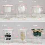HULIANFU Self Watering Planter Pots Mini Round Design Succulent Plant Pot Indoor Home Garden Modern Decorative Pot Garden Supplies FU