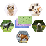 HULIANFU Legendog 1pcs Pet Bath Towel Footprint Printed Oversized Microfiber Towel Strong Absorbing Water Dog Bath Dry Towel Pet Supplies