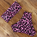 Sexy Animal Printed Bathing Suit Female Push Up Bikini High Waisted Swimsuit Bandage Bikinis Bandeau Swimwear Women Biquini