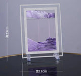 HULIANFU Moving Sand Art Picture Round Glass 3D Deep Sea Sandscape In Motion Display Flowing Sand Frame Sand Painting