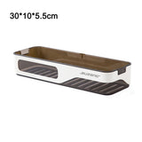 HULIANFU Wall Mounted Bathroom Shelf Shampoo Shower Organizer Punch-Free Bathroom Shelves Storage Rack Drainage Holder Household Items
