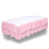 HULIANFU Two Layers Rufflled Bed Skirt Children Baby Crib Bed Skirt Baby Bed Cover Couvre Lit Home Bedding Bedspread Bedroom Bedsheet