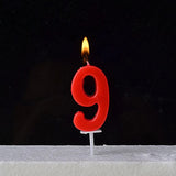HULIANFU Number Candles Red Number 0-9 &amp; Question Mark Birthday Anniversary Smokeless Candles Cake Topper Decoration Party Supplies