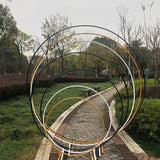 HULIANFU Metal Circle Round Arch Balloon Flower Iron Ring Background Arch Frame Stand Wedding Mariage Birthday Party Backdrop Decor