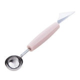 HULIANFU Kitchen Accessories Dual-head Stainless Steel Carving Knife Fruit Watermelon Ice Cream Baller Scoop Stacks Spoon Home gadgets