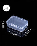 HULIANFU Mini Boxes Rectangle Clear Plastic Jewelry Storage Case Container Packaging Box for Earrings Rings Beads Collecting Small Items