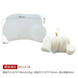 HULIANFU Scented Candle Mold DIY Wool shape Candle Silicone Casting Mold Handmade Candle Soap Making Wax Mold Handcraft Home Decoration