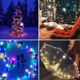 HULIANFU Led Fairy Lights Copper Wire String 1M 2M 3M Holiday Outdoor Lamp Garland Luces For Christmas Tree Wedding Party Decoration