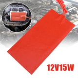 HULIANFU Quick Heat Silicone Heater Pad 12V 15W Car Fuel Engine Oil Tank Tool Heating Mat Warming Accessories 50x100mm