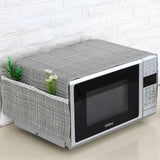 HULIANFU Microwave Oven Dust Cover Oil-proof Natural Material Breathable Protection With Storage Bag   Kitchen Supplies