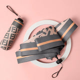 HULIANFU Mini Umbrella 6 Ribs Luxury Women Umbrellas Anti UV Parasol Five-Folding Fashion Sun Protection Small Umbrella Vinyl