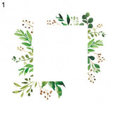 HULIANFU Leaf Green Plant Personality Wall Sticker Light Switch PVC Home Decoration Decal
