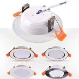 HULIANFU LED Downlight 220V Spot Three colors dimming  5W 7W 9W 12W 15W Recessed in LED Ceiling Downlight Light Cold Warm white Lamp
