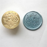 HULIANFU Wax Seal Stamp Retro Antique Sealing Wax Scrapbooking Stamps HEAD Wedding Decorative Metal Handle with love map Tree FLOWER ROSE