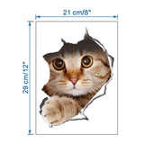 HULIANFU Toilet Stickers 3D Cat Vivid Wall Sticker  Fashion Lovely Animal Pvc Waterproof Decal For Bathroom Toilet Kicthen Decorative