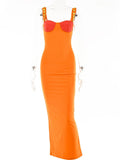 hulianfu Elegant Strapless Sexy Bodycon Maxi Dress Women Sleeveless Backless Long Party Dress Slim Casual Party Dress Vestidos