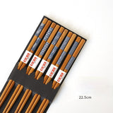 HULIANFU Reusable 5 Pair Set Handmade Bamboo Japanese Natural Wood Chopsticks Sushi Food Cat Flower Multi color Wooden Chop sticks