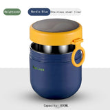 HULIANFU Portable Breakfast Cup With Lid and Spoon Multifunction Oatmeal Cup Cereal Nut Yogurt Mug Snack Cups Small lunch box soup bowl