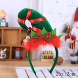 HULIANFU 2023 Christmas Headband Santa Tree Elk Antlers Hair Accessories for Girls Headwear Reindeer Ornaments Elk Ears Christmas Decorations